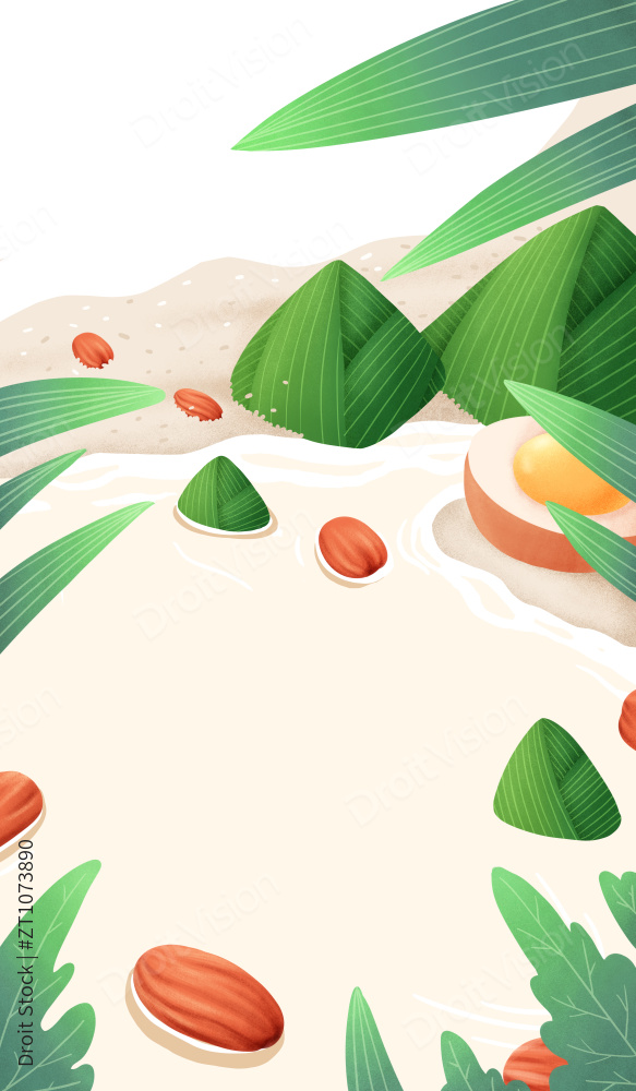 端午粽子河图片