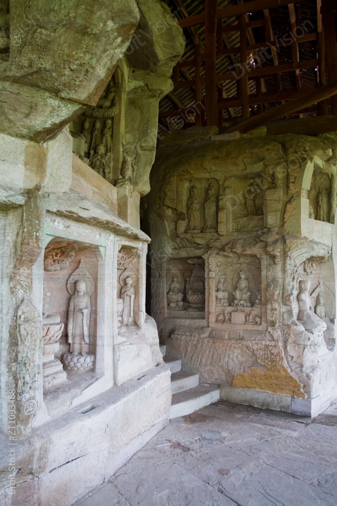 大足北山石刻图片