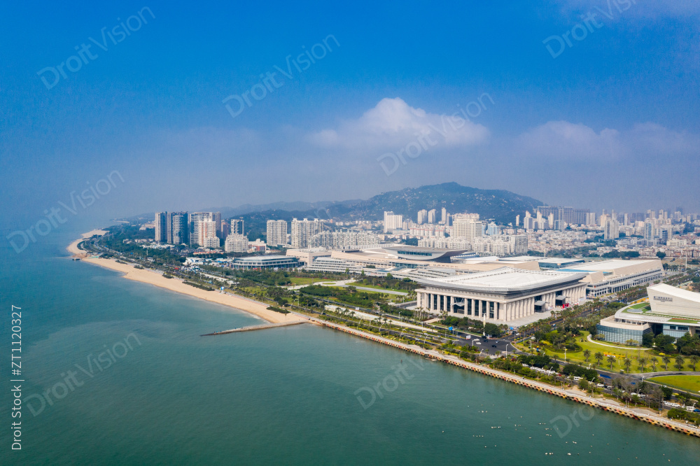 鸟瞰厦门全貌图片