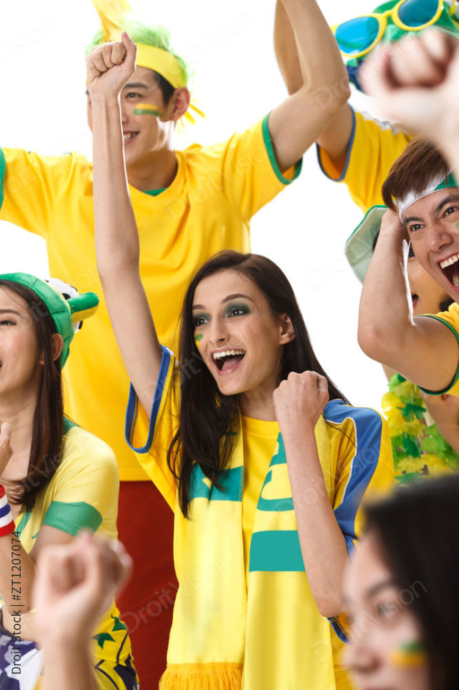 青年球迷拉拉队图片