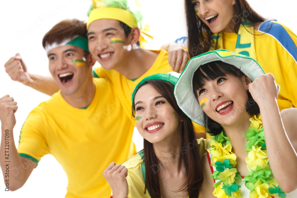 青年球迷拉拉队图片