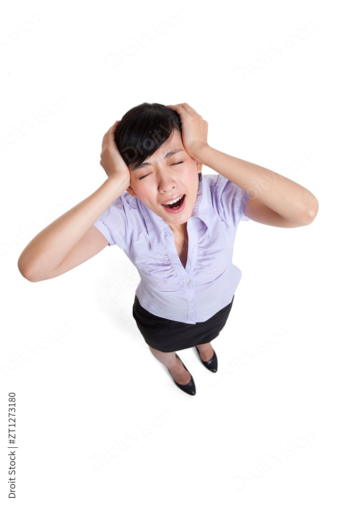 商务女士发愁图片