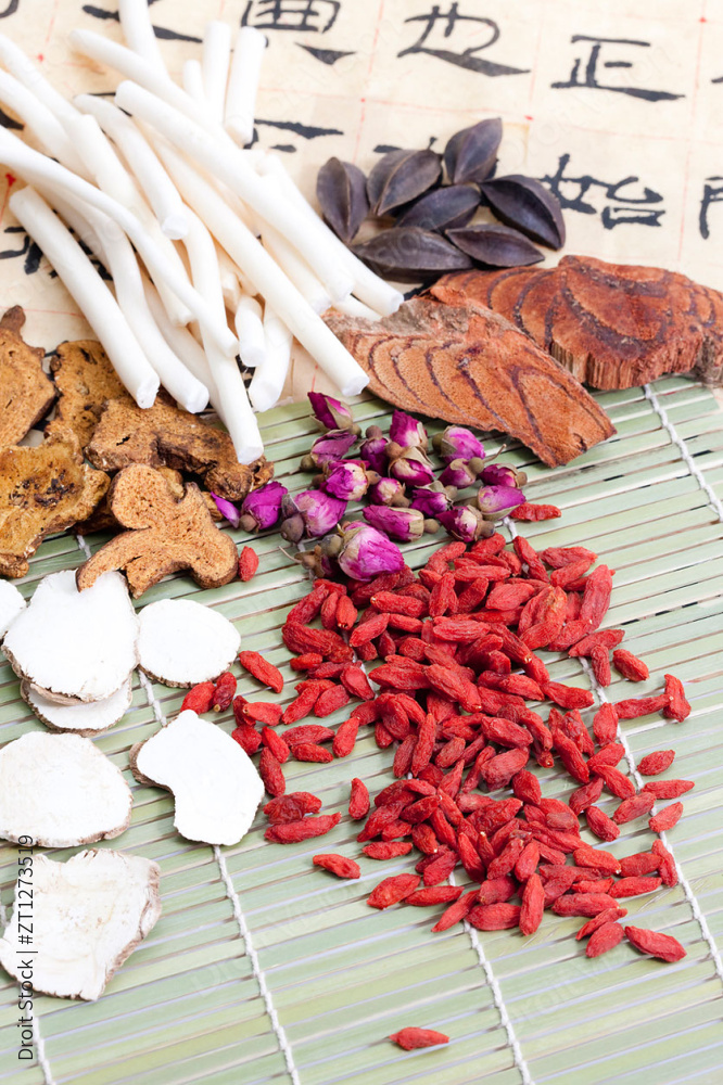 枸杞、通草、白芷、血鸡腾、玫瑰花、白术图片
