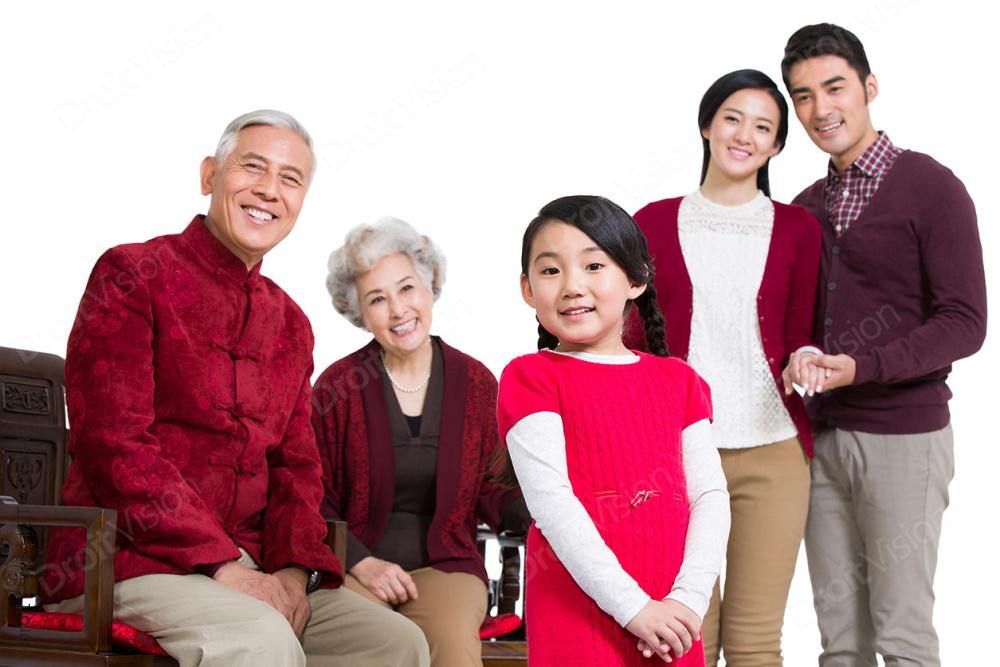 开心的一家人图片