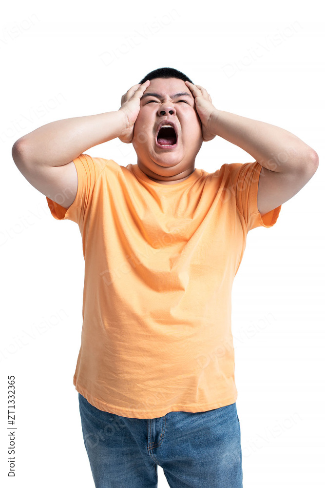 年轻男士痛苦图片