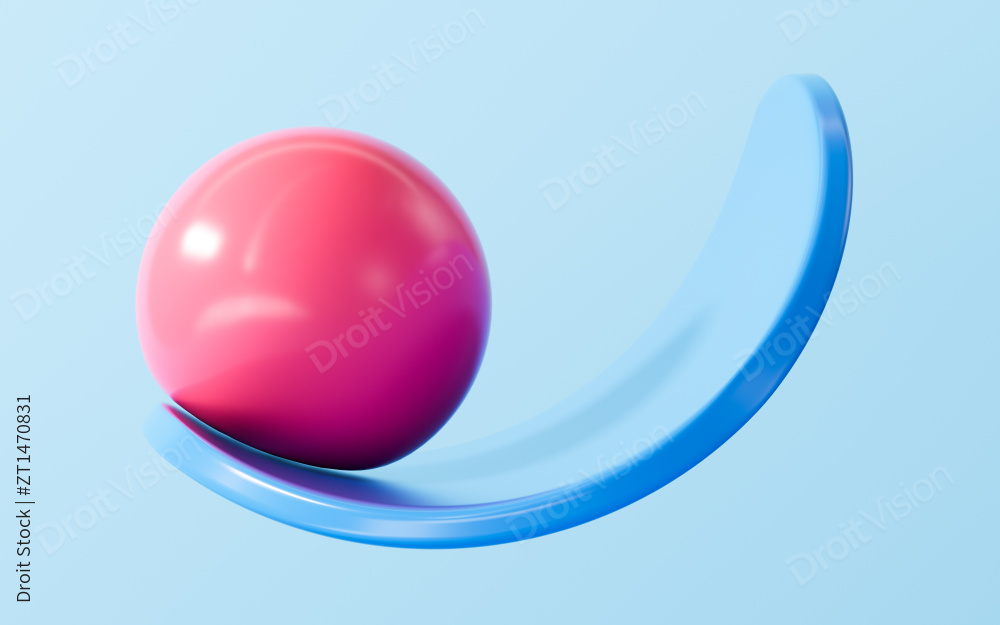 卡通抽象弹性球体背景3D渲染图片