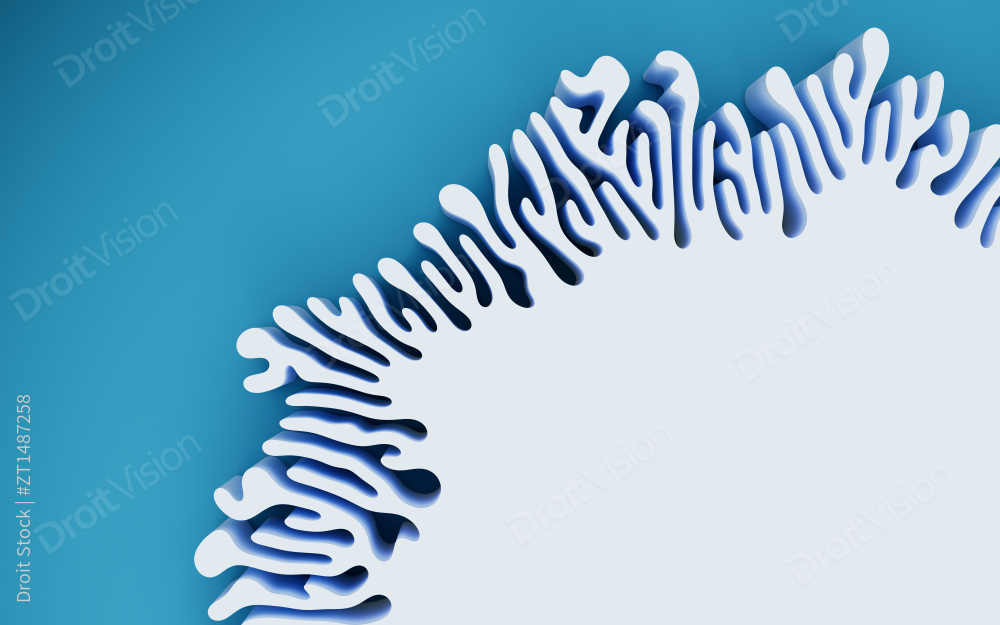 蓝色创意留白背景3D渲染图片