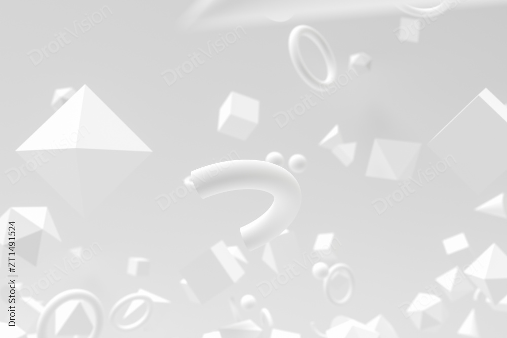 多样抽象几何体 3D渲染图片