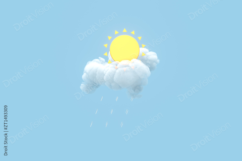 天气预报图标 三维渲染图片