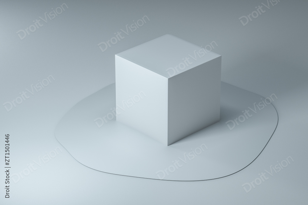 三维渲染，融化几何创意背景图片