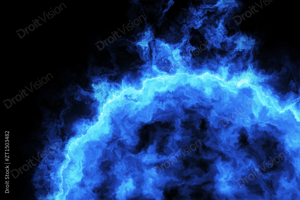 三维渲染，蓝色火焰图片