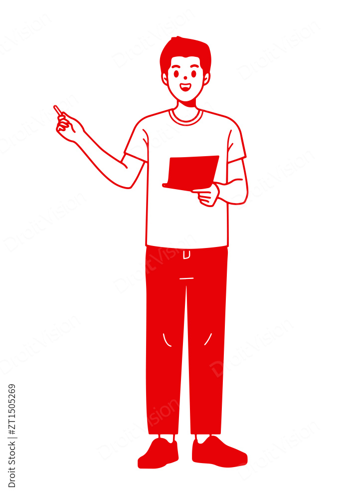 剪纸风格教师节老师插画图片