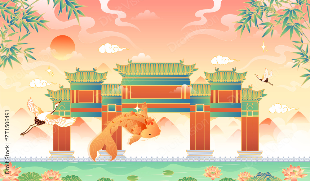 重庆城市建筑矢量插画图片