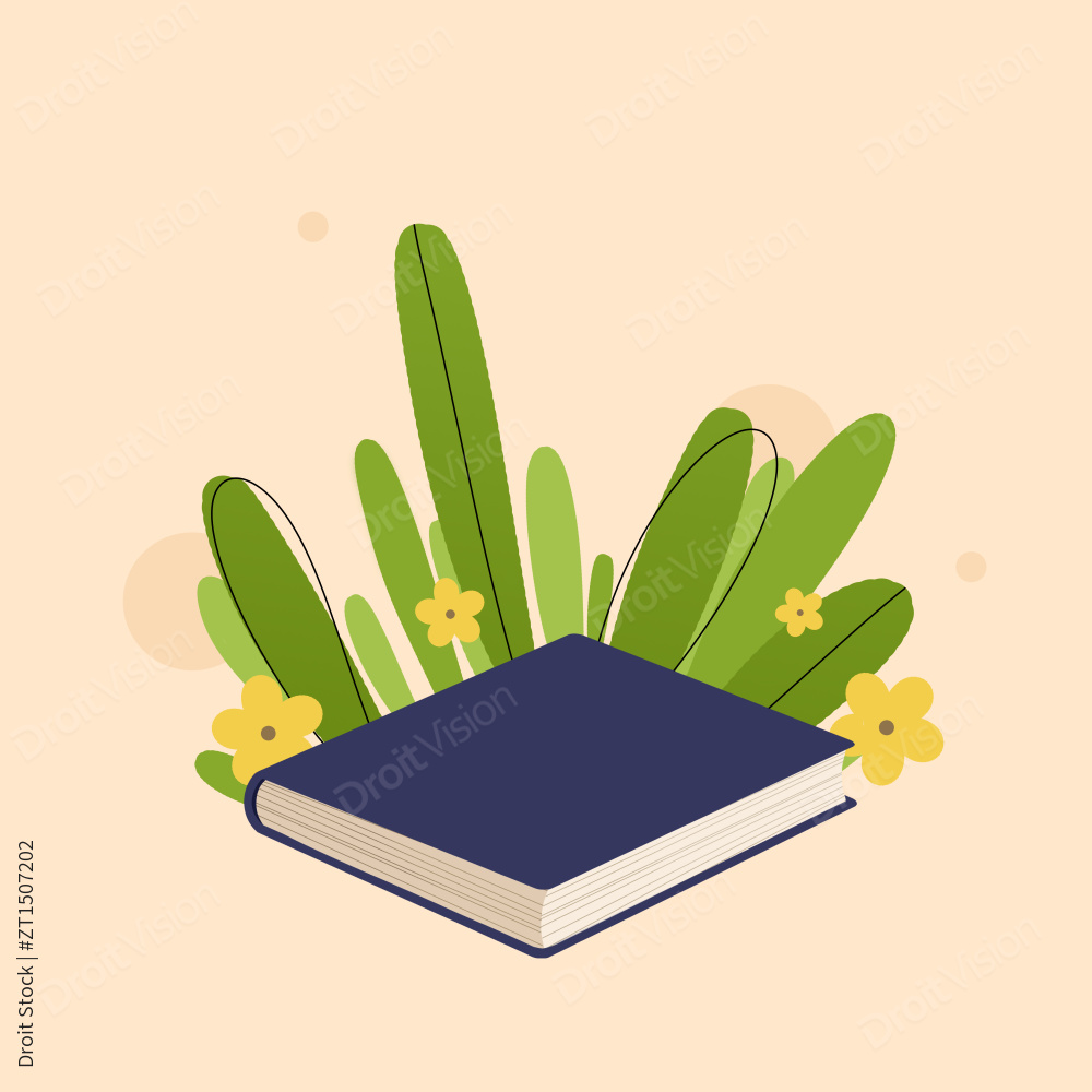 一本好书卡通插画图片