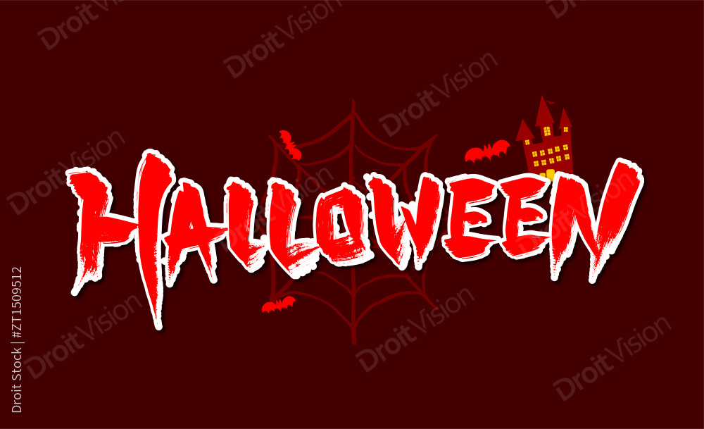 手写HALLOWEEN艺术字图片