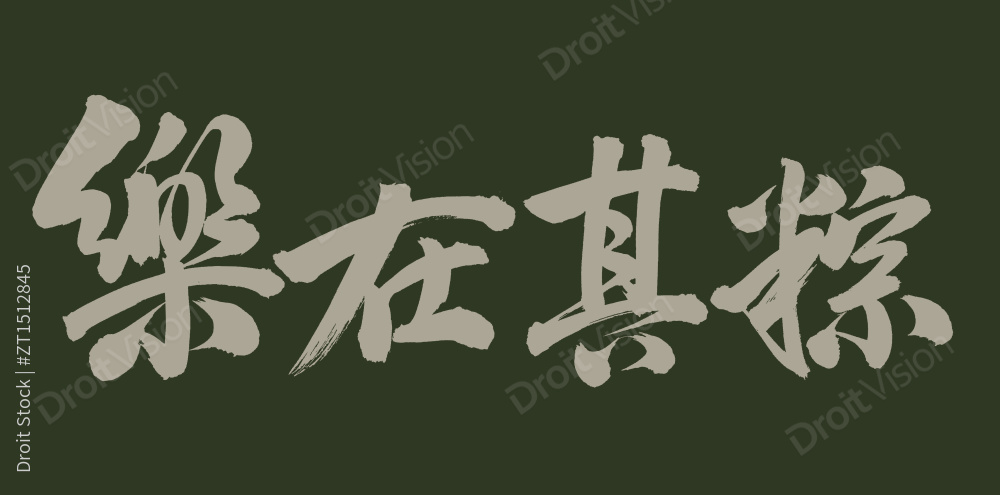 手书手写汉字书法字体乐在其粽图片