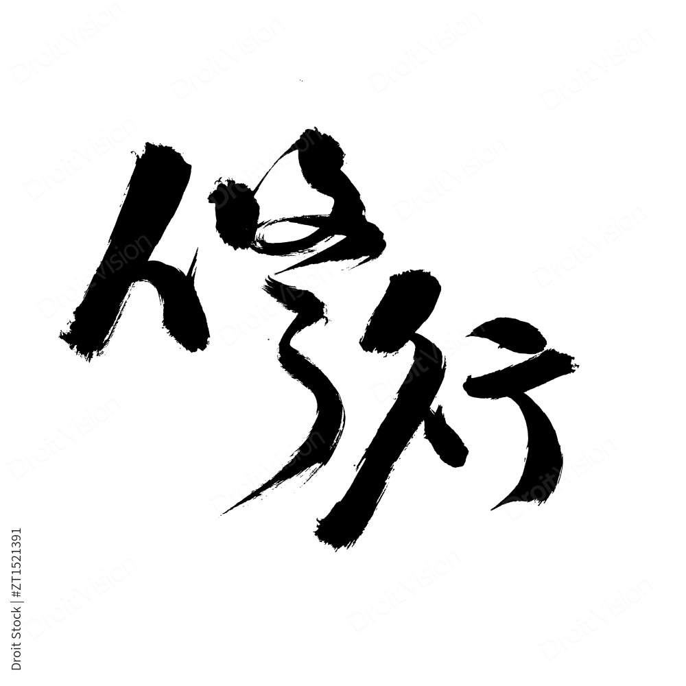 修行 手书手写汉字书法字体图片