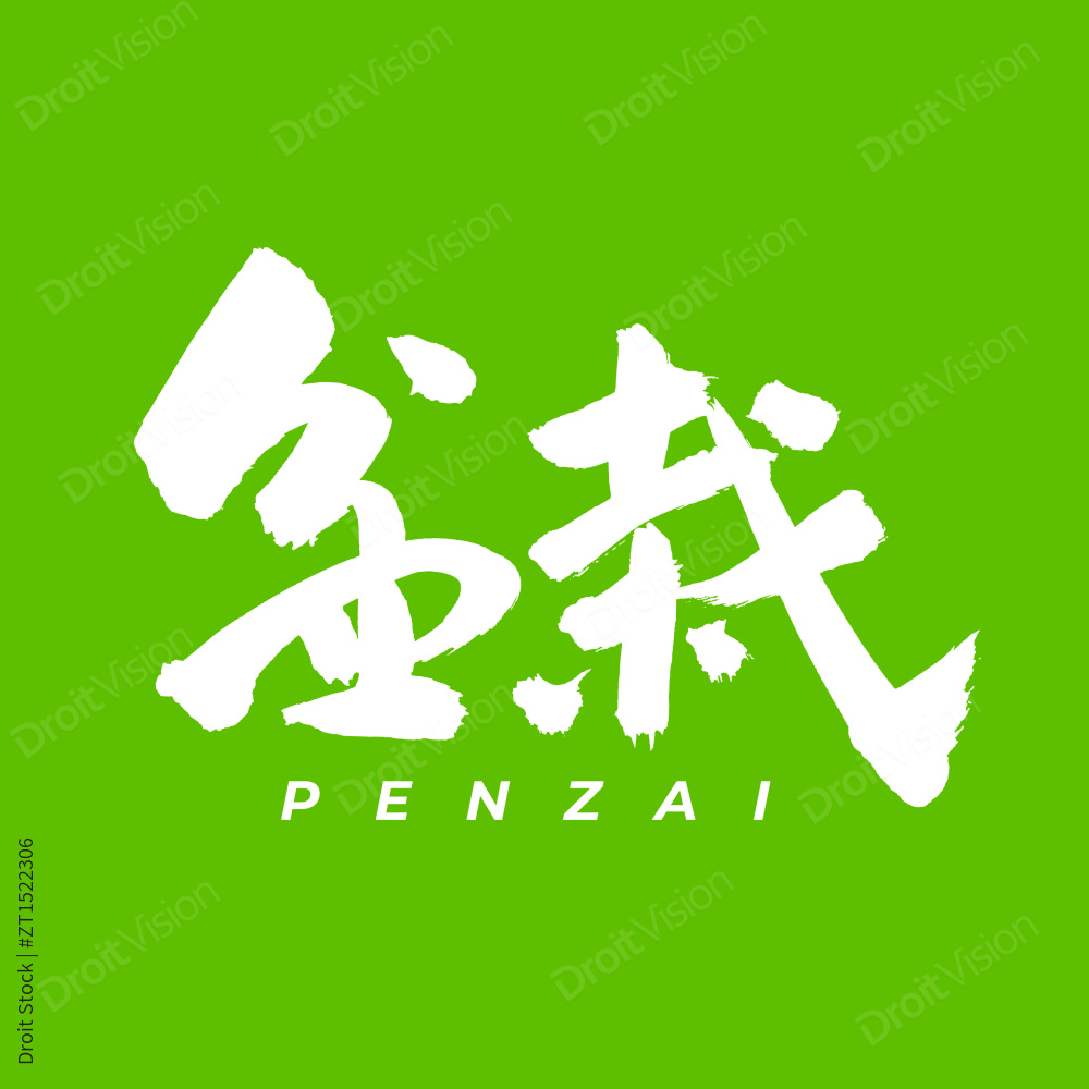 盆栽 手书手写汉字书法字体图片