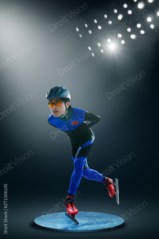 速滑运动员图片