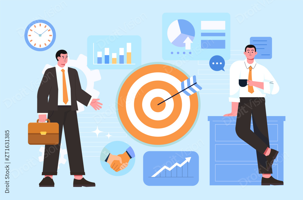 商务西装人士合作图片