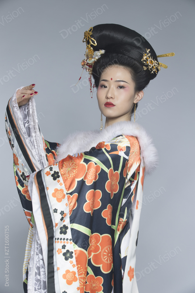 大唐风韵古装造型人像棚拍唐朝人像图片