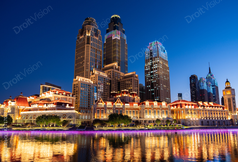 天津城市夜景图片