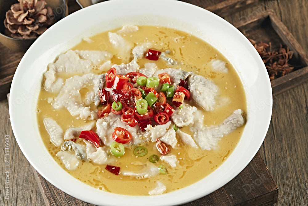 麻辣酸汤鱼片图片