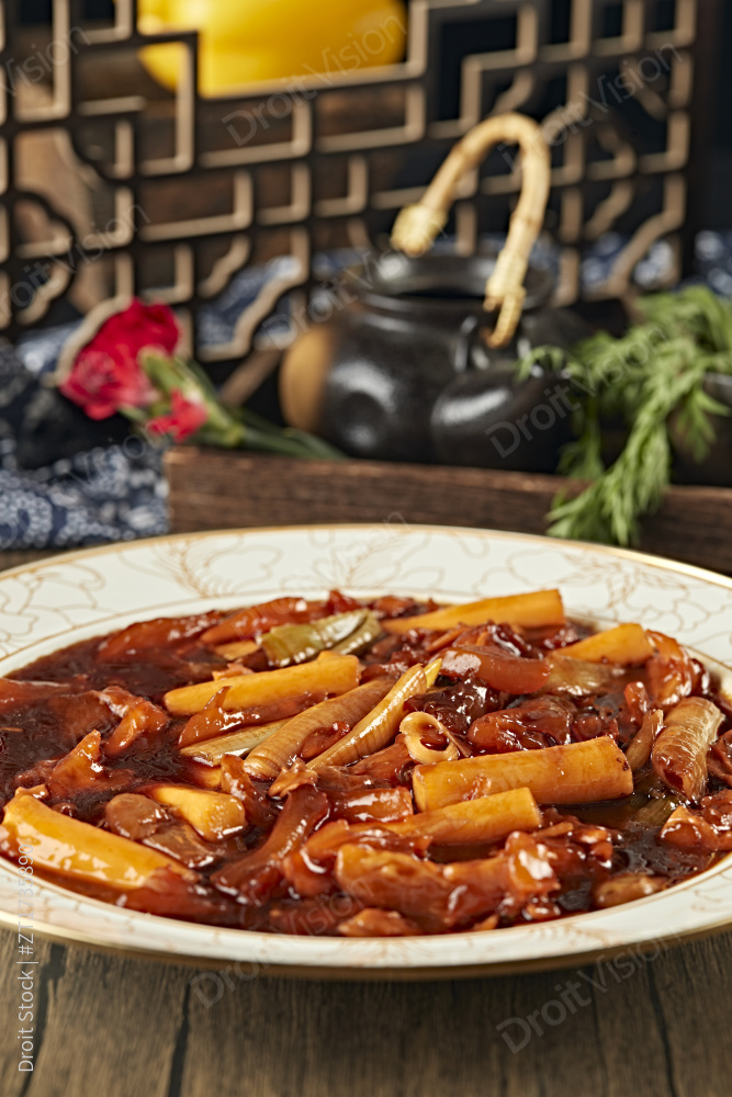 鲁菜葱烧牛蹄筋图片