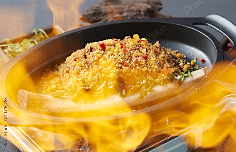 铁板避风塘香烤拆骨肉图片