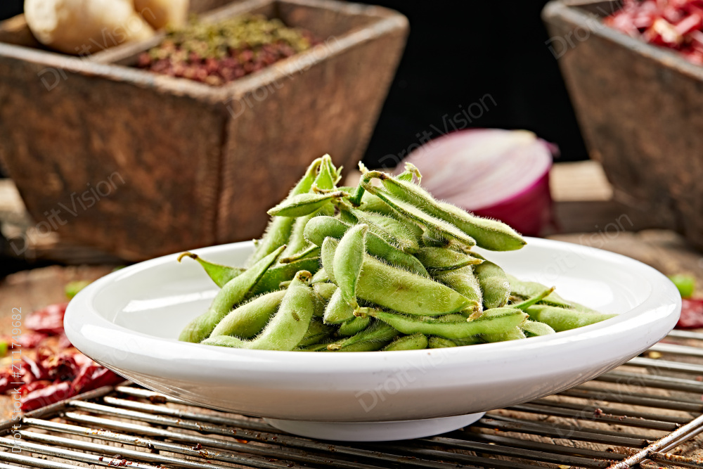 盐水煮毛豆图片