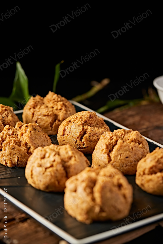 栗子面黑豆面开花杂粮馍图片