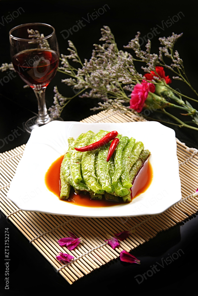 浇汁虎皮尖椒图片