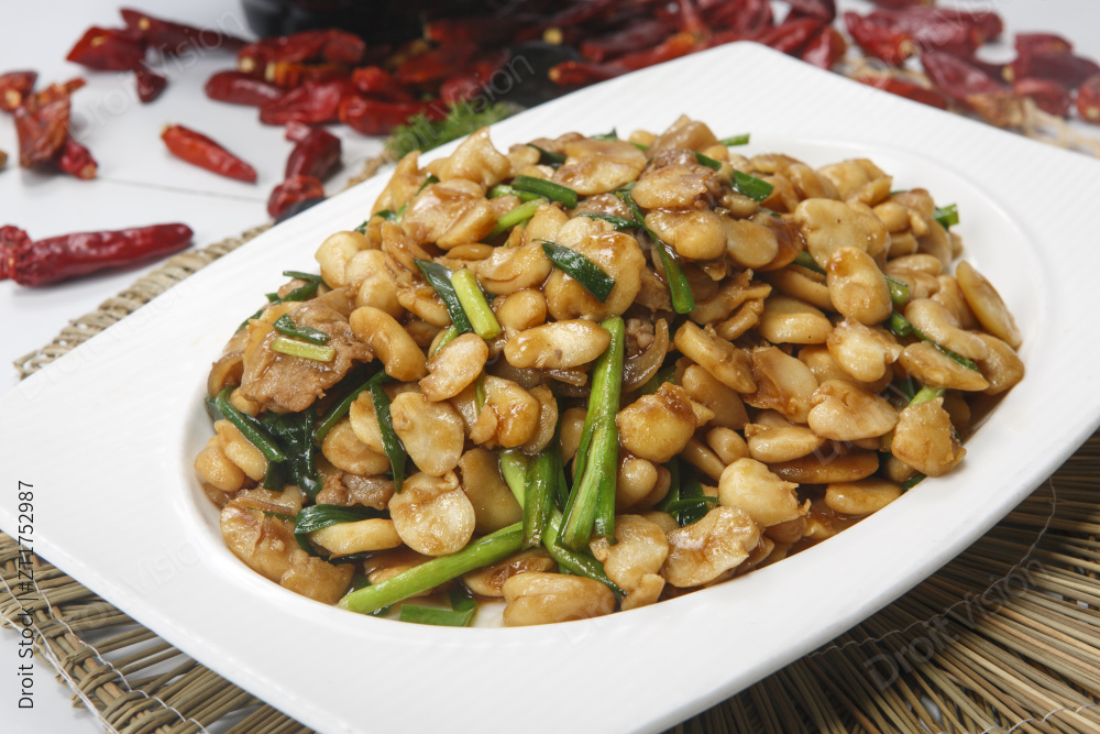 韭菜肉炒大豆瓣图片