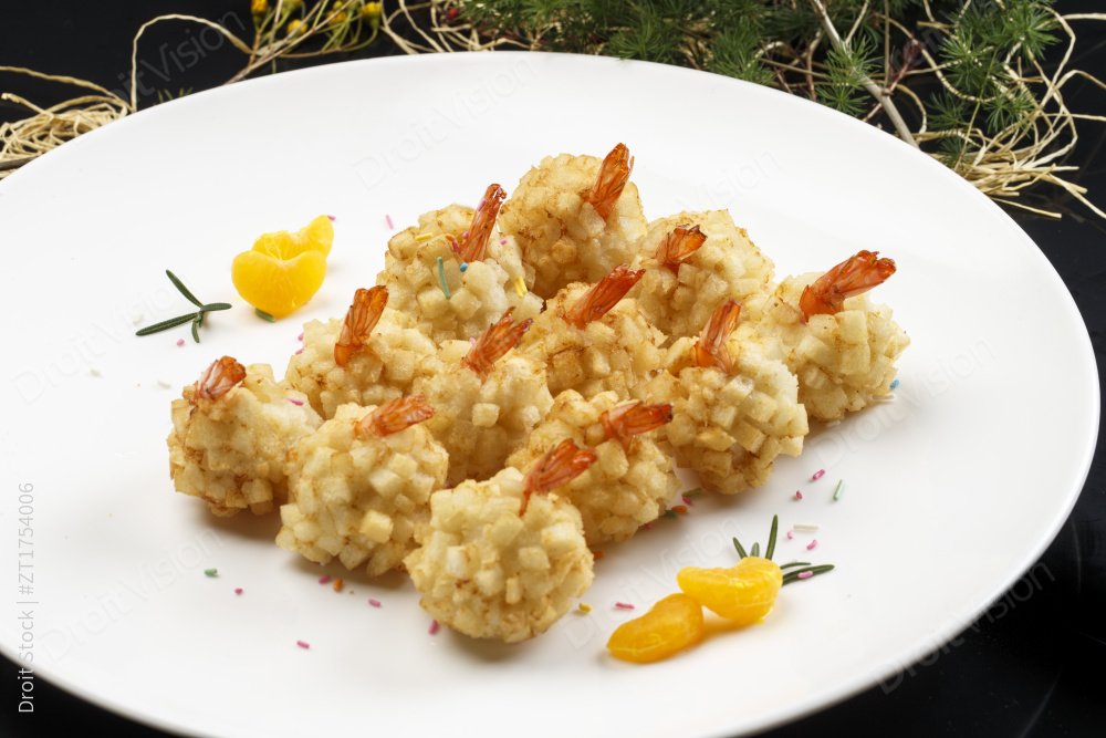 黄金炸虾球图片