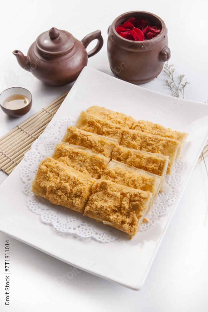 沙拉肉松饼图片