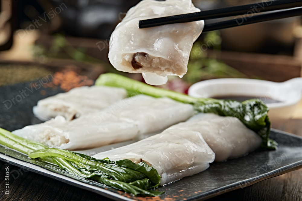 港式茶餐传统广式肠粉图片