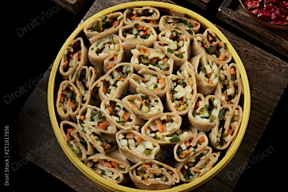 张家口地区特色美食坝上莜面组合餐图片