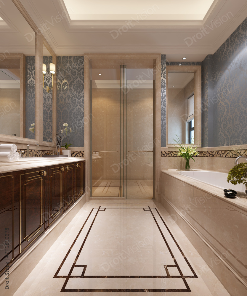 卫浴间：卫浴空间设计的优劣直接影响着生活的便捷性及幸福感，通过合理布局充分利用每一寸空间，即可实现干湿分离的淋浴房，同时拥有出色的收纳设计和高颜值实用性。图片