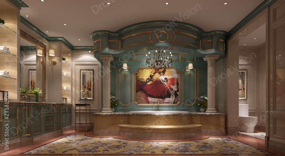 卫浴间：卫浴空间设计的优劣直接影响着生活的便捷性及幸福感，通过合理布局充分利用每一寸空间，即可实现干湿分离的淋浴房，同时拥有出色的收纳设计和高颜值实用性。图片