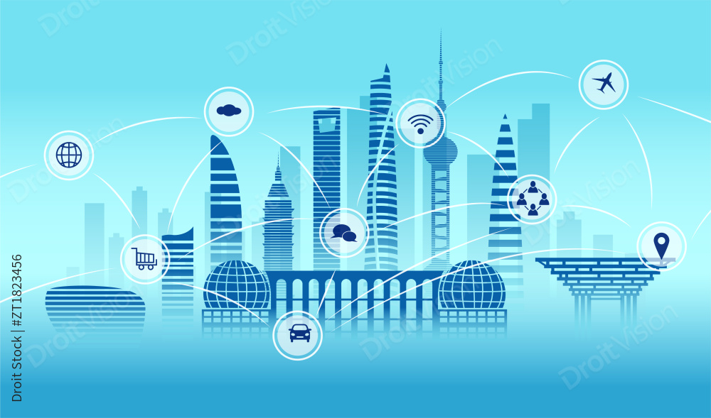 上海城市数据网络空间图片