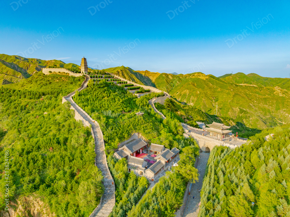 西省忻州市代县雁门关夏日晴天图片