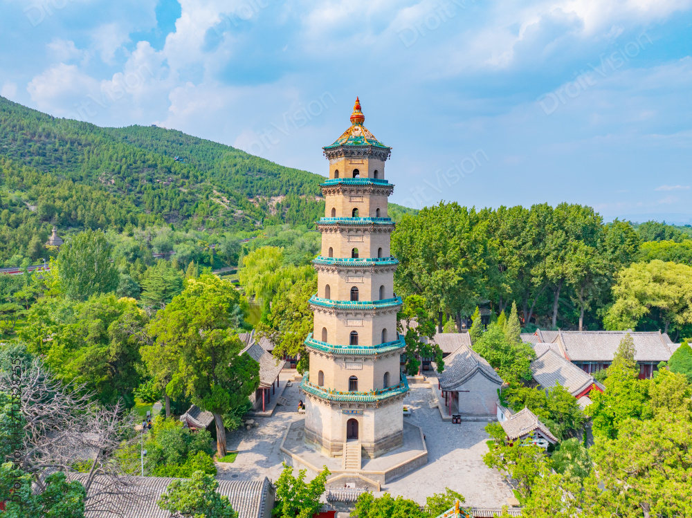 山西太原晋祠舍利生生塔图片