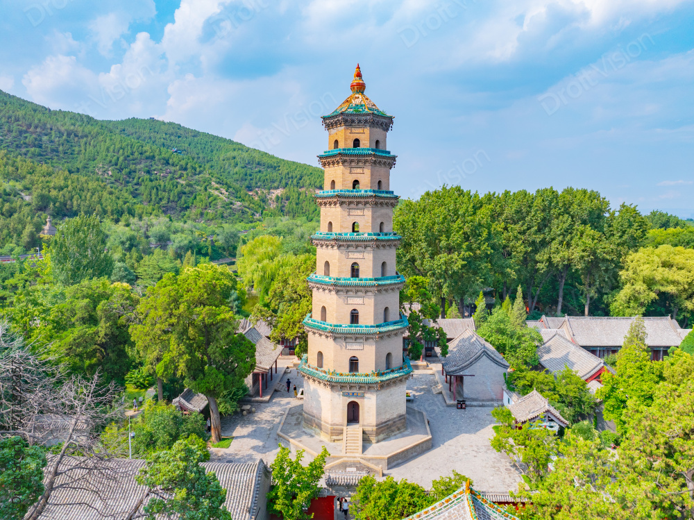 山西太原晋祠舍利生生塔图片