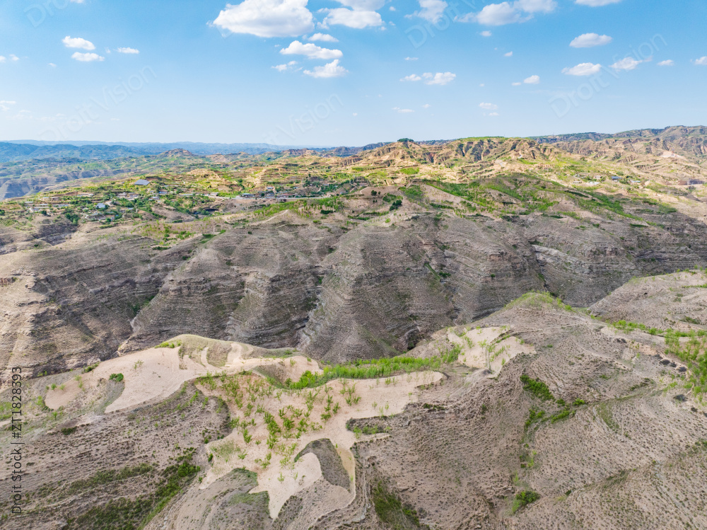 山西临汾永和黄河蛇曲地质公园夏日晴天图片