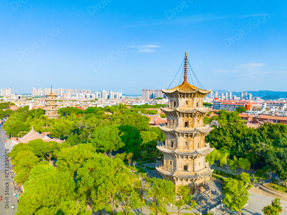 福建泉州大开元寺清晨美景图片