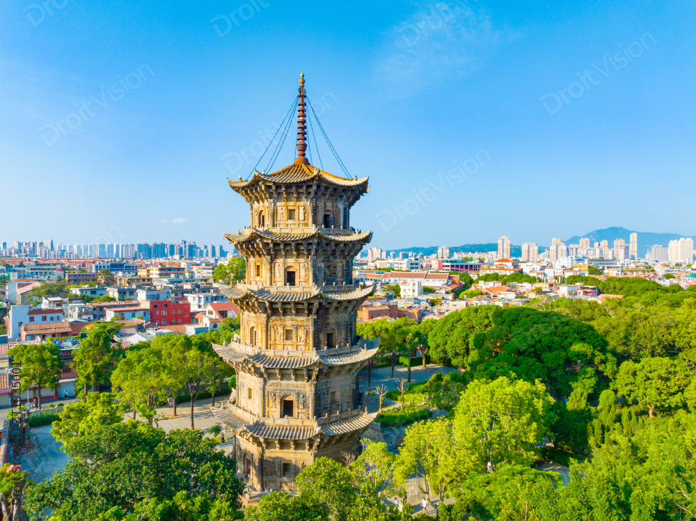 福建泉州大开元寺清晨美景图片