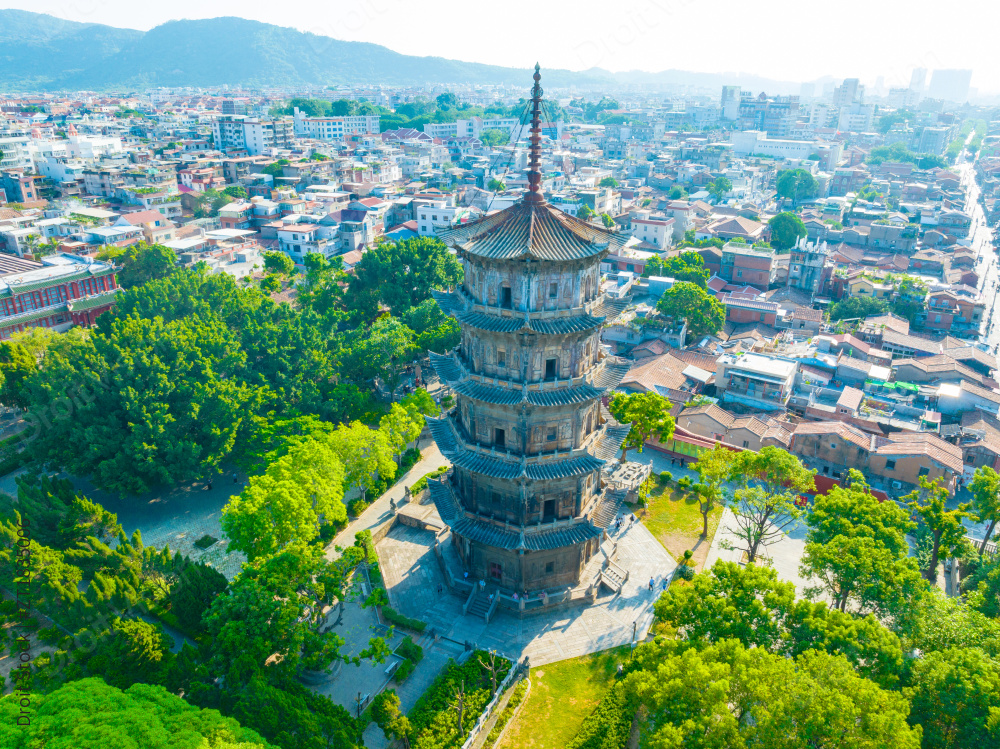 福建泉州大开元寺清晨美景图片