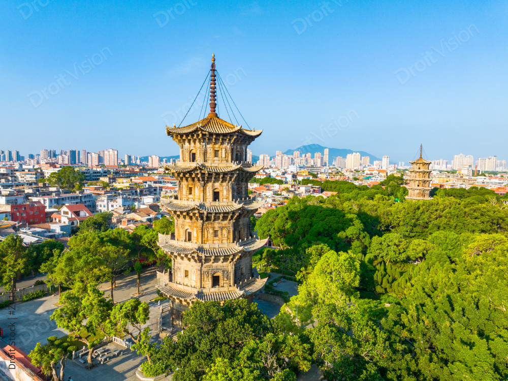 福建泉州大开元寺清晨美景图片