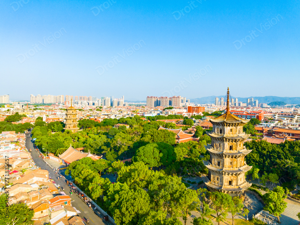 福建泉州大开元寺清晨美景图片