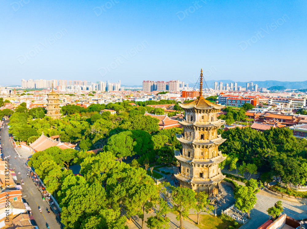 福建泉州大开元寺清晨美景图片